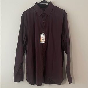 NWT ROBERT GRAHAM Men's Burgundy Long Sleeve EADEN Shirt 2XL